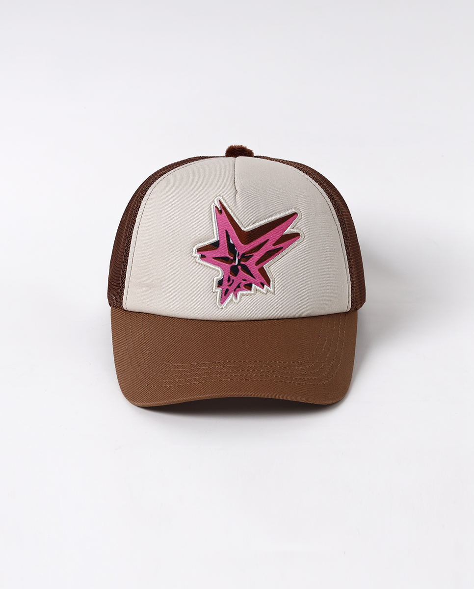 ファッション FuguIhuA MENES – Brown - hat trucker Star Hana's 帽子