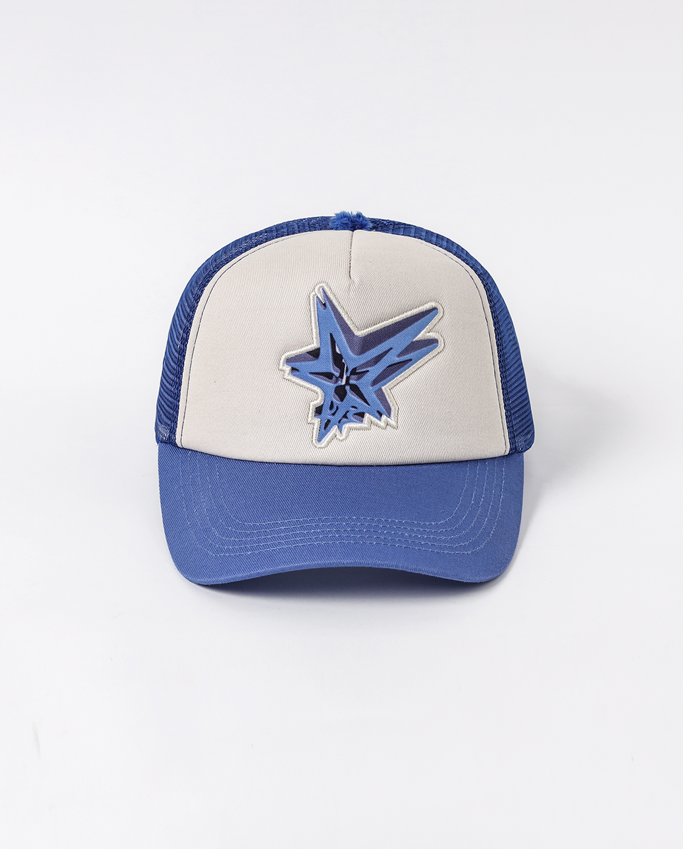 特別オファー FuguIhuA Hana's MENES – Blue - hat trucker Star 帽子