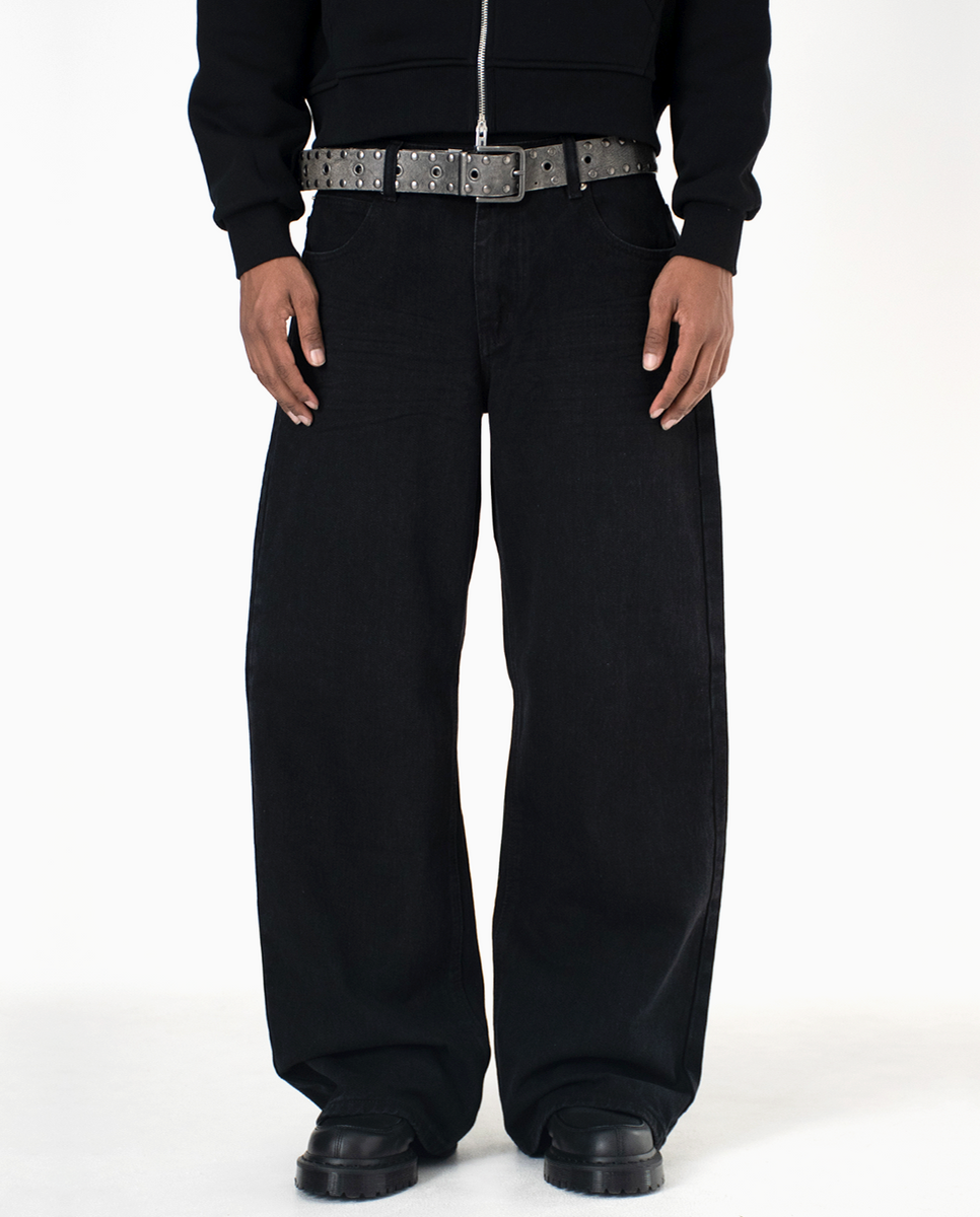 【完売品】MENES Solid Black Colossus FitJeans MENES Solid Black Colossus Fit Jeans