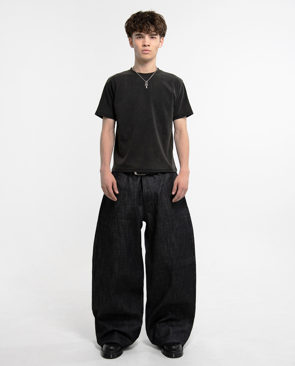 MENES Shibuya Crop Tee - Vintage Gray