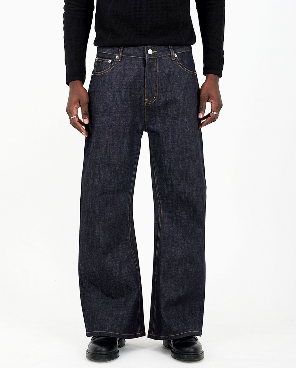 MENES Raw Selvedge Bootcut Jeans - Indigo