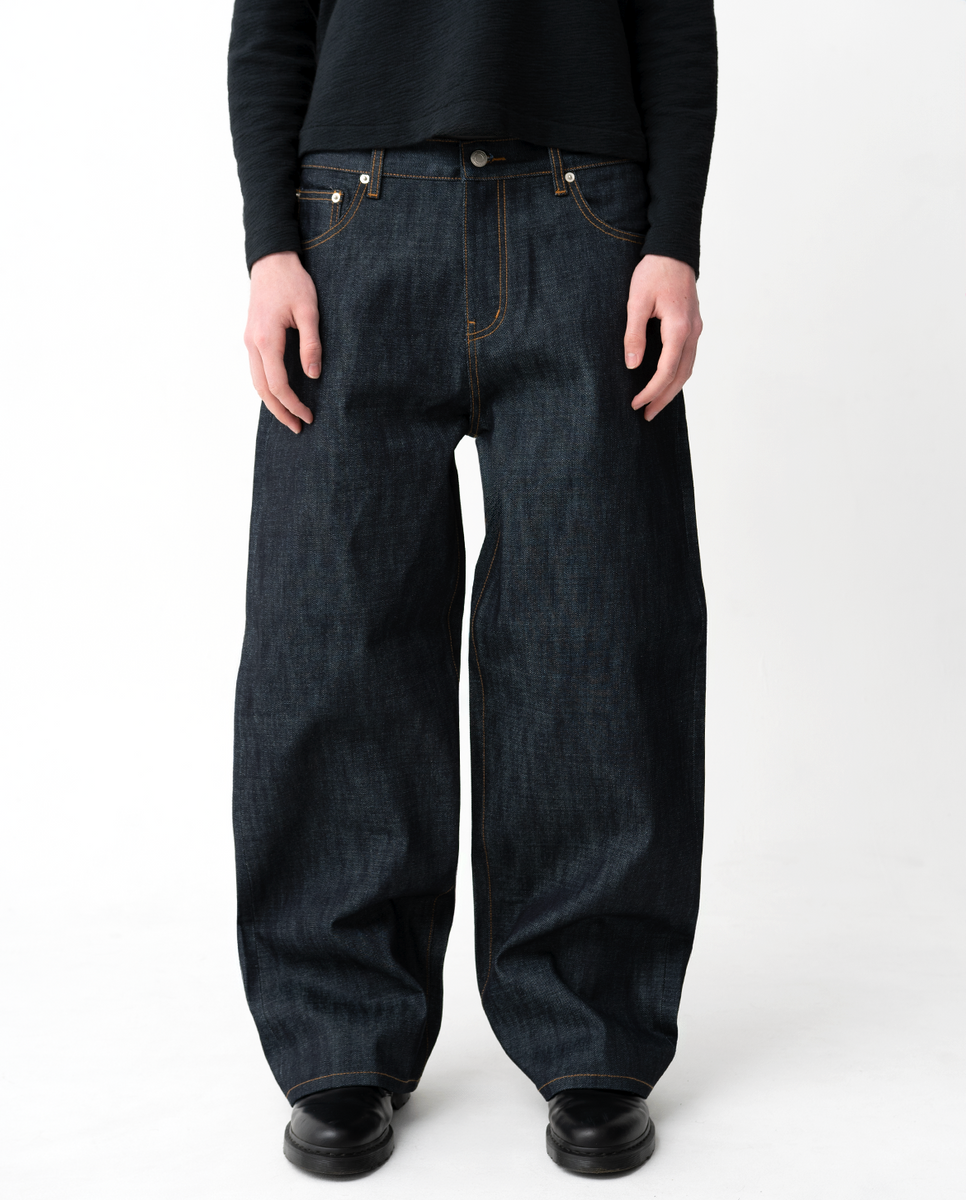 MENES Raw Selvedge Relaxed Fit Jeans - Indigo
