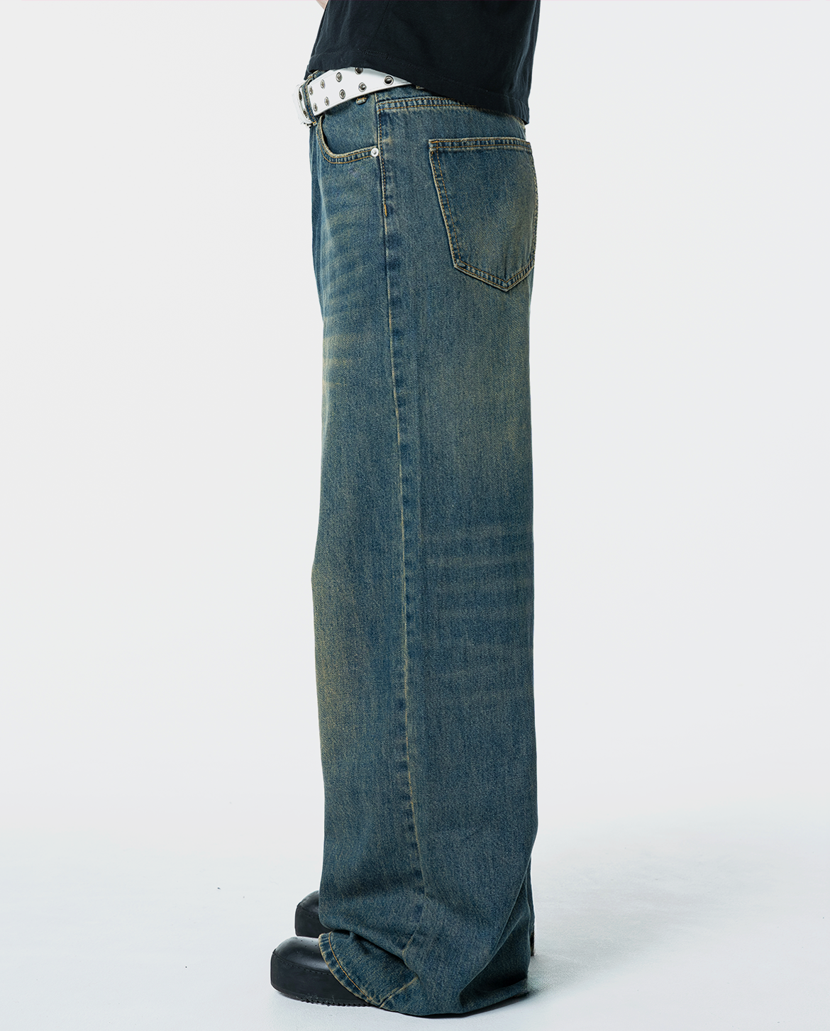 MENES Mud Wide Denim Pants MENES Mud Wide Denim Pants