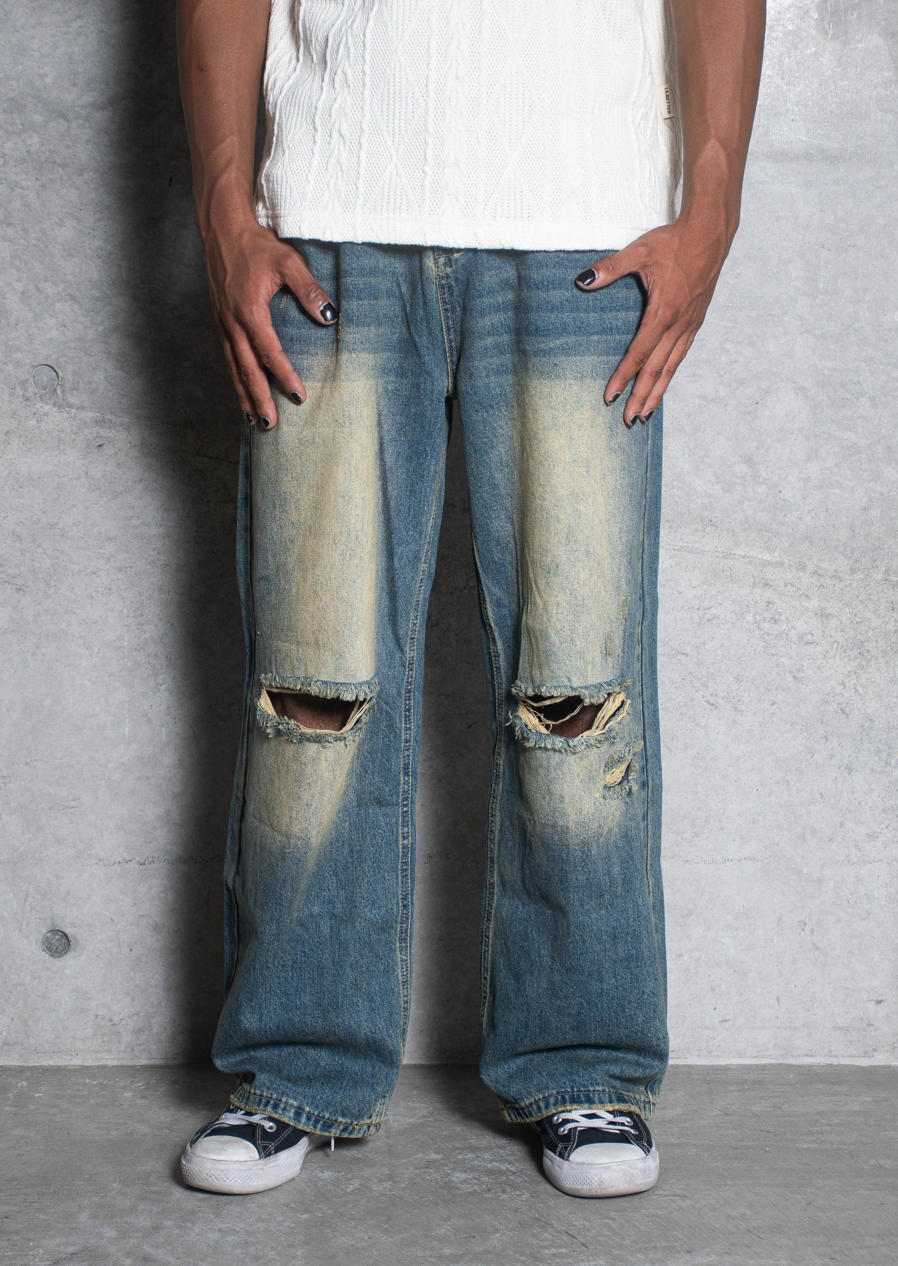 MENES Exclusive Wide Denim Pants - デニム