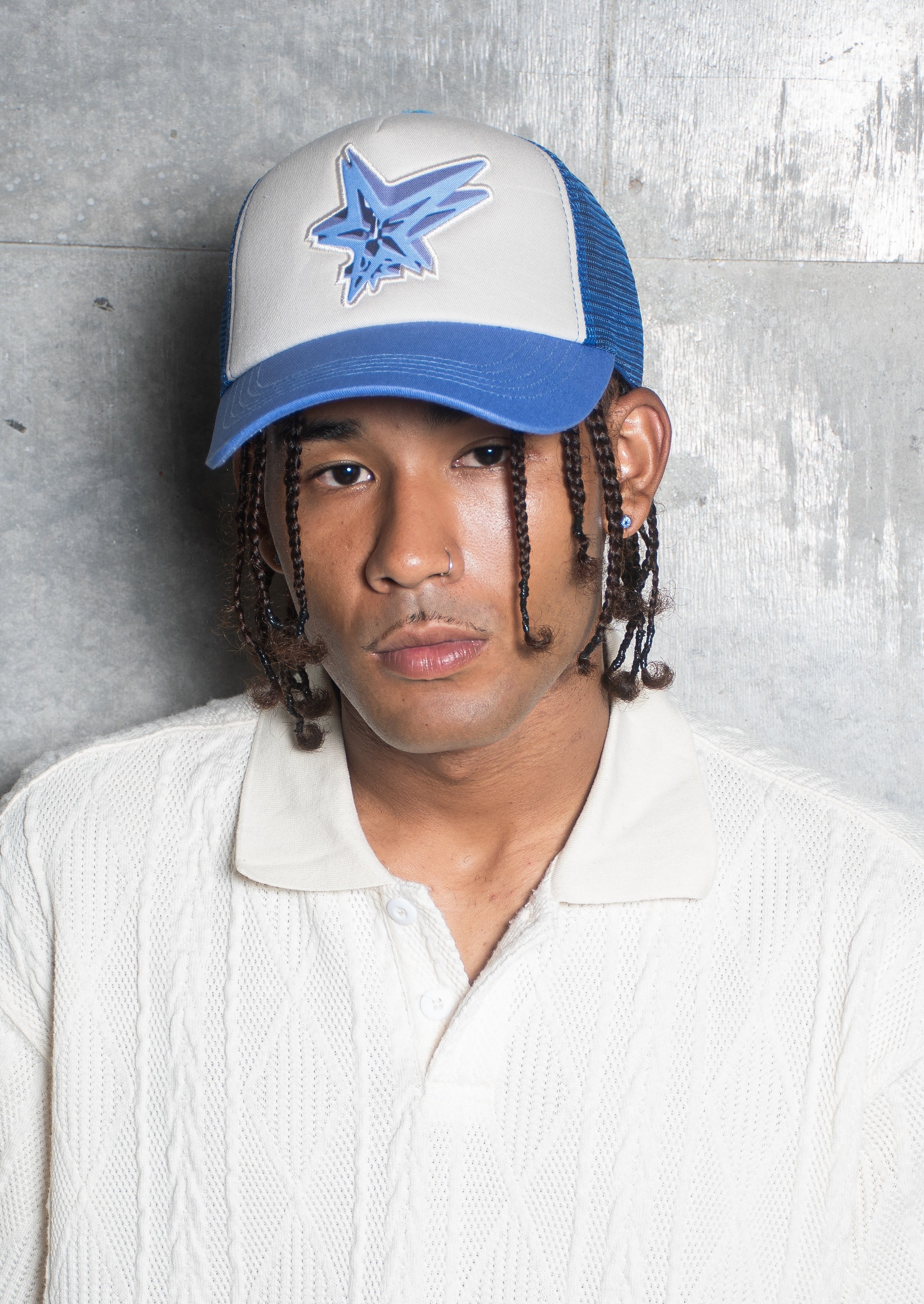 FuguIhuA Hana's Star trucker hat - Blue