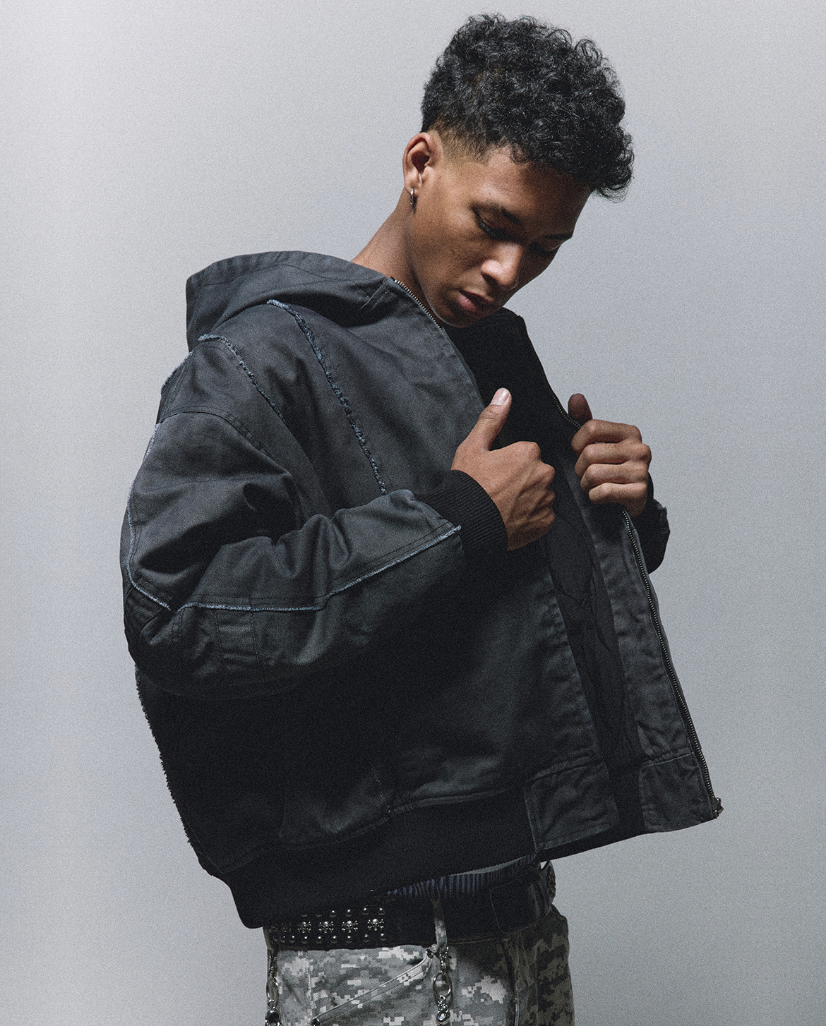 即完】Menes. ファー付きクロップドジャケット Gap公式