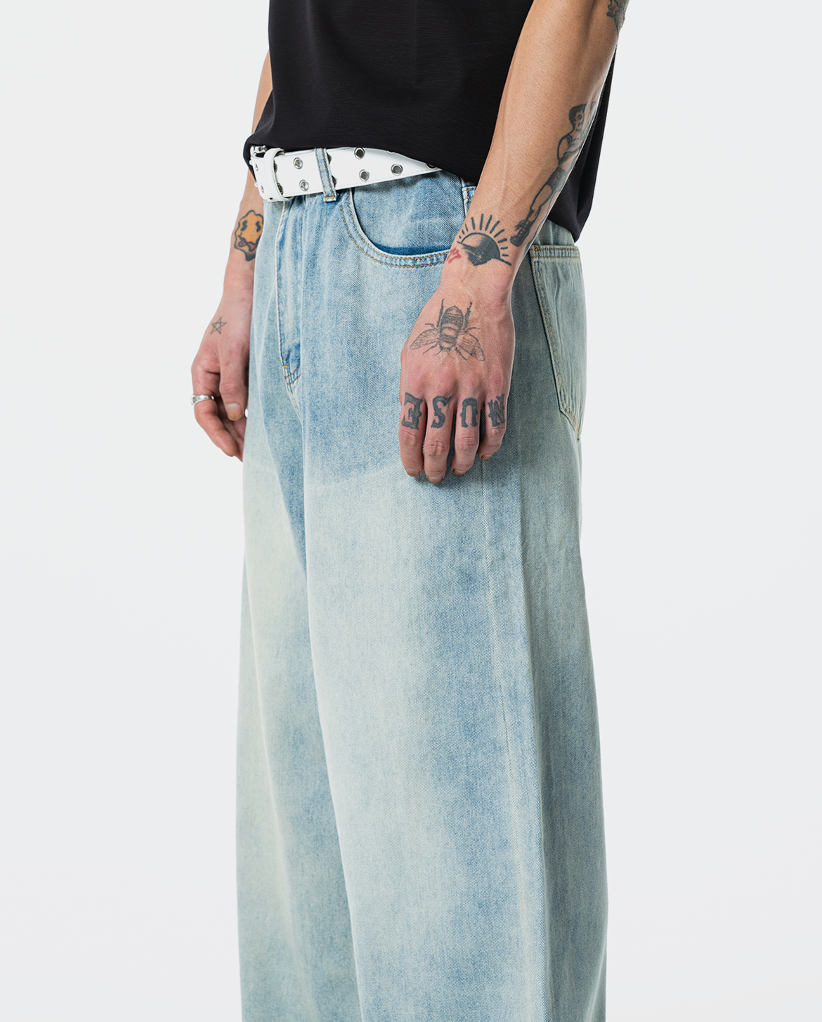 MENES Faded Modern Baggy Pants MENES Faded Modern Baggy Pants