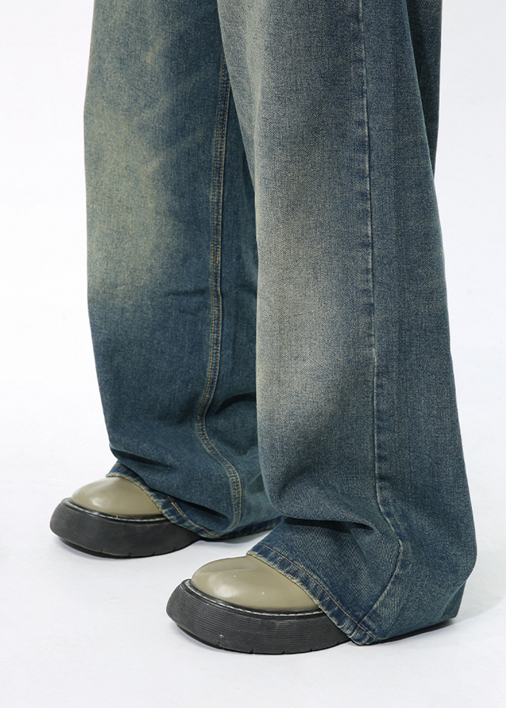 MENES Spread Straight Denim Pants