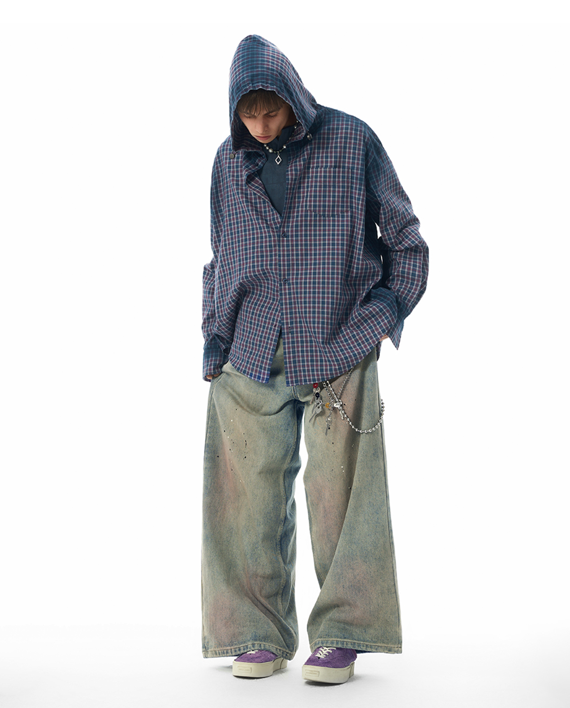 JHYQ Dirty Mid Blue Baggy Jeans| 4/29(Tue) 20:00- Restock JHYQ Dirty Mid Blue Baggy Jeans| 4/29(Tue) 20:00- Restock