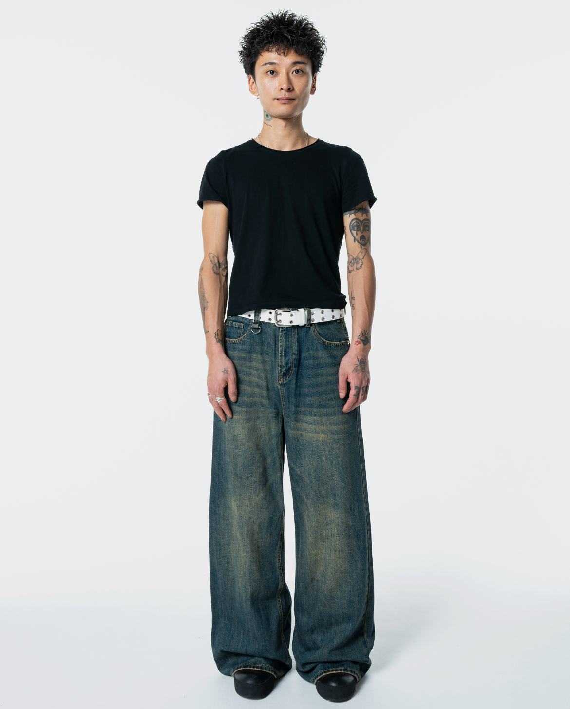 MENES Mud Wide Denim Pants MENES Mud Wide Denim Pants
