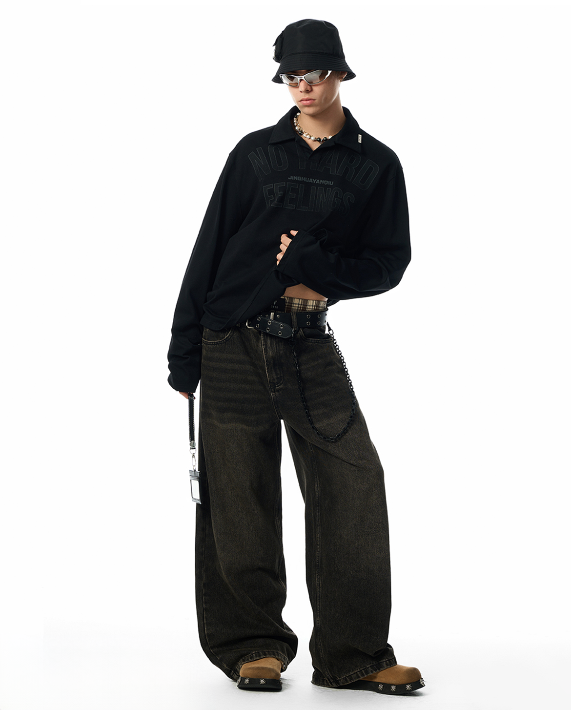 Menes JHYQDirty Mid Blue Baggy Jeans 似 Menes JHYQDirty Mid Menes JHYQDirty Mid Blue Baggy Jeans 似 Menes JHYQDirty Mid