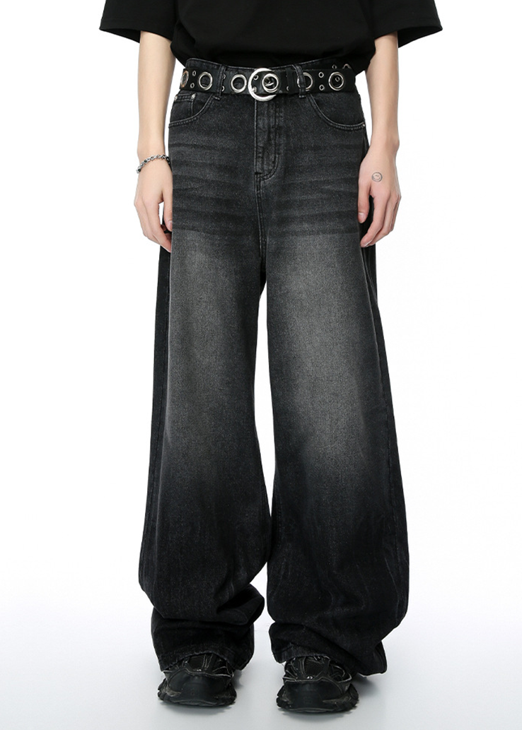 MENES Relaxed Fit Wide Leg Jeans