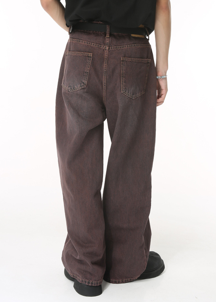 MENES Sand Washed Baggy Jeans