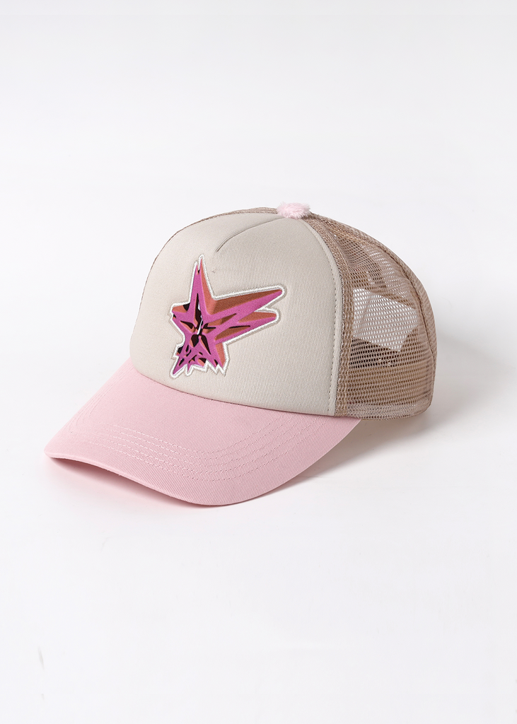 FuguIhuA Hana's Star trucker hat - Pinky