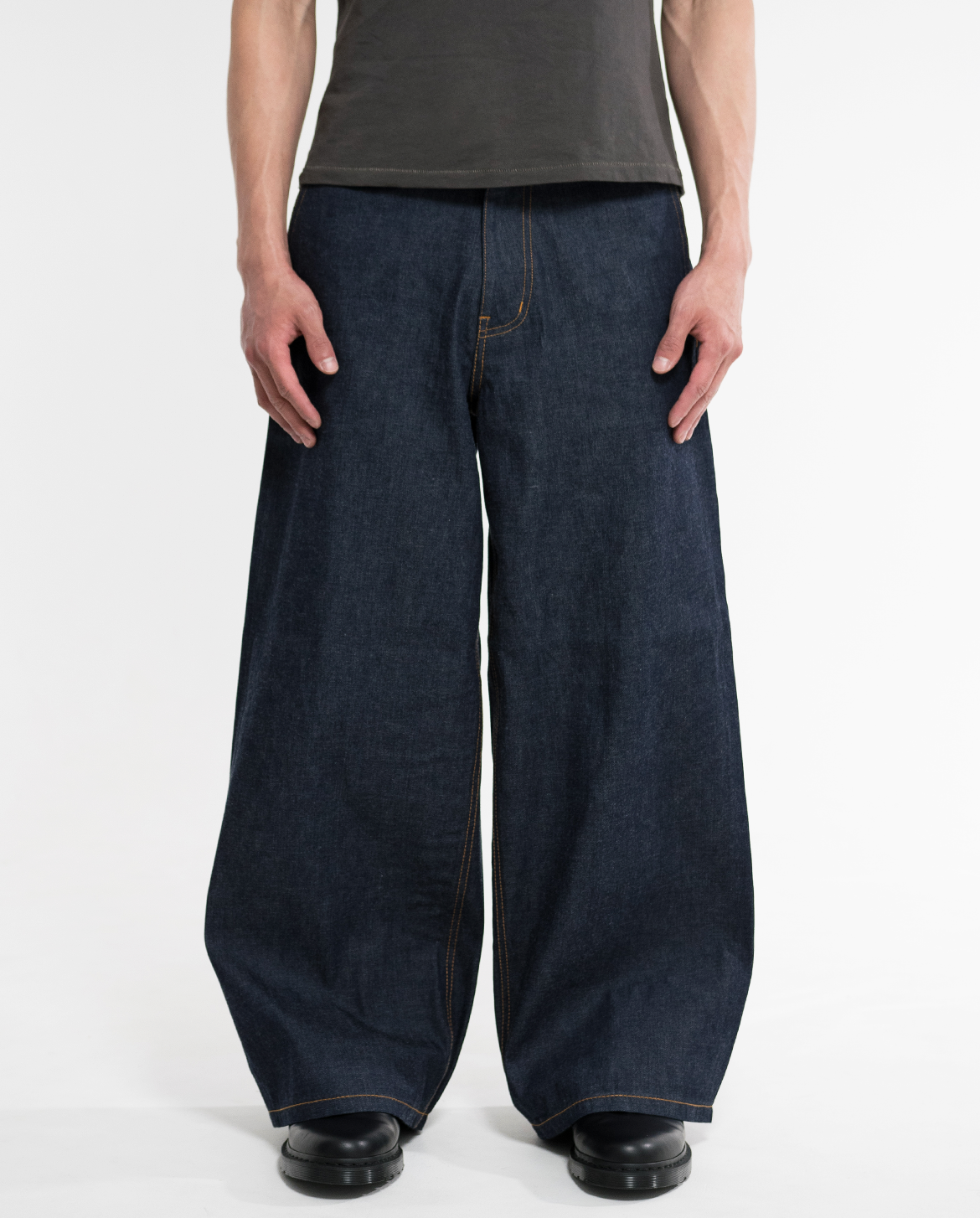 MENES Okayama Selvedge Baggy Denim Slacks - Indigo