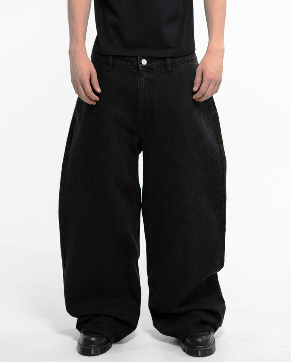 MENES Janome Baggy Jeans - Jet Black
