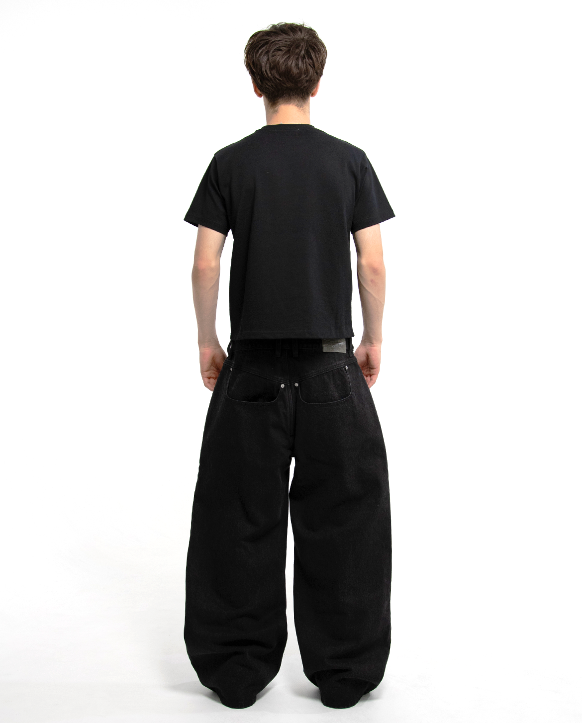 パンツ MENES Black Matt Baggy Jeans MENES Janome Baggy Jeans - Jet Black