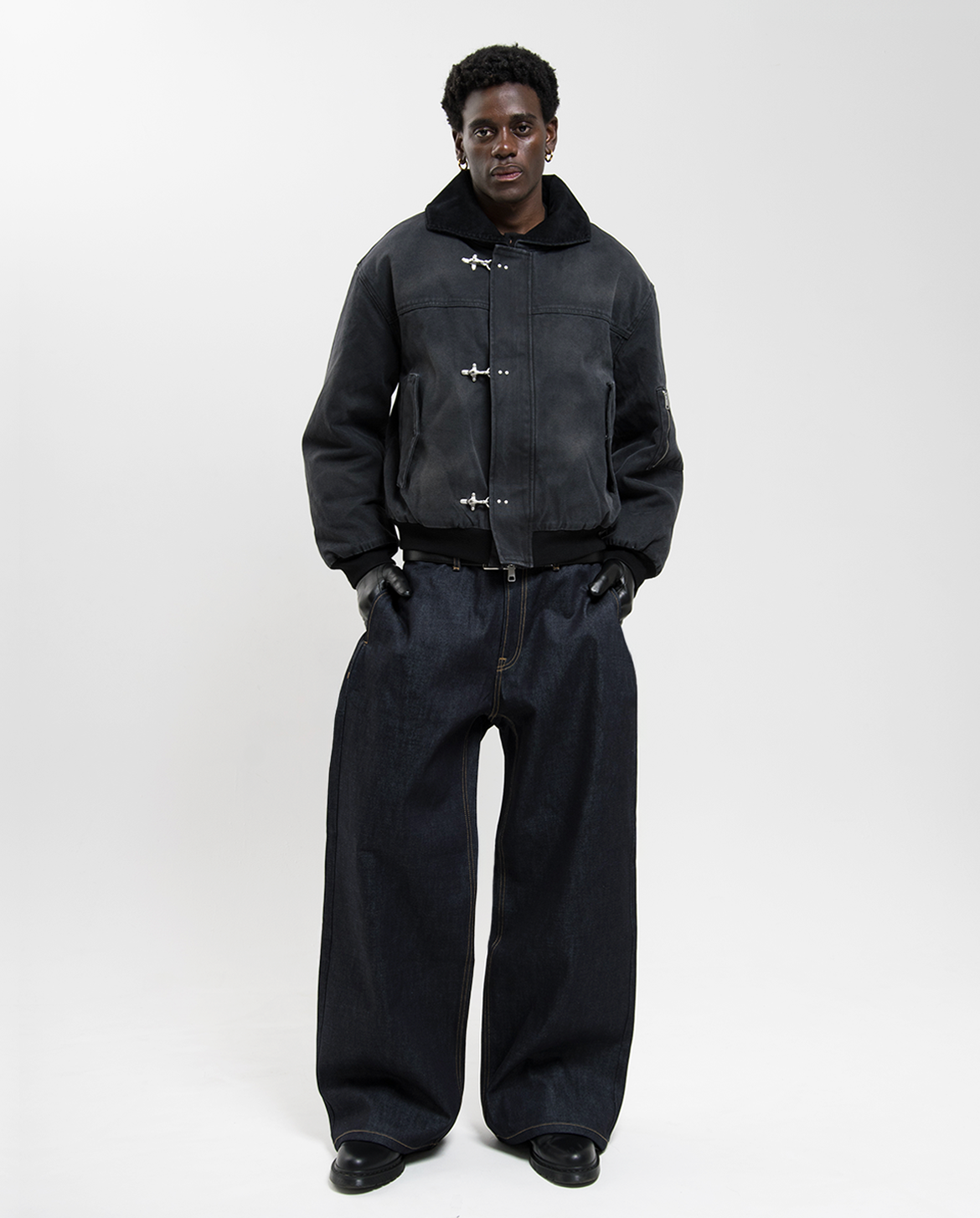 MENES Wabi-Sabi Clasp Bomber Jacket MENES Wabi-Sabi Clasp Bomber Jacket