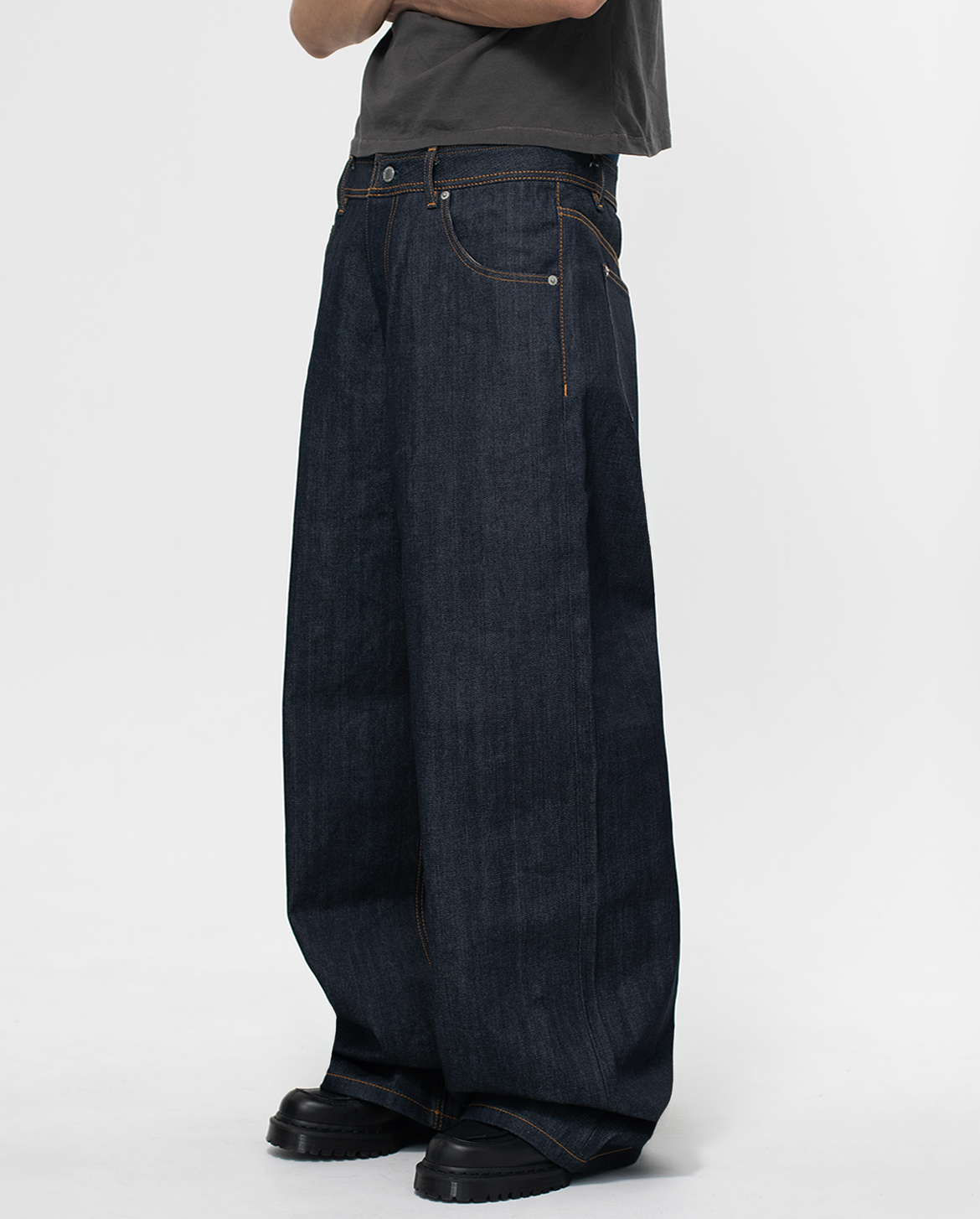 MENES Okayama Raw Selvedge Baggy Jeans - Indigo