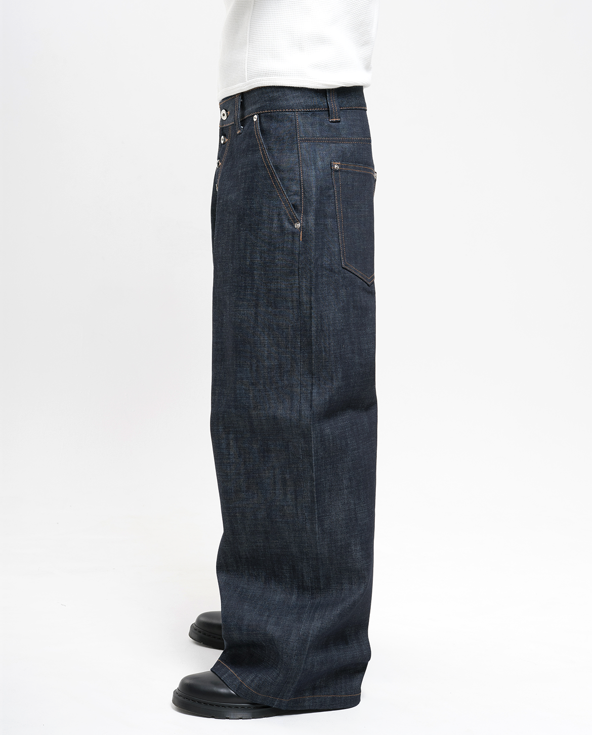 MENES Raw Selvedge Loose Fit Jeans - Indigo