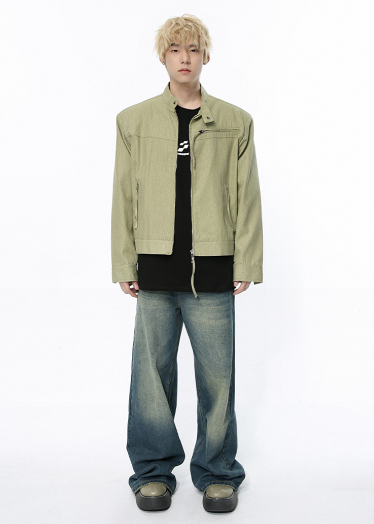 MENES Spread Straight Denim Pants