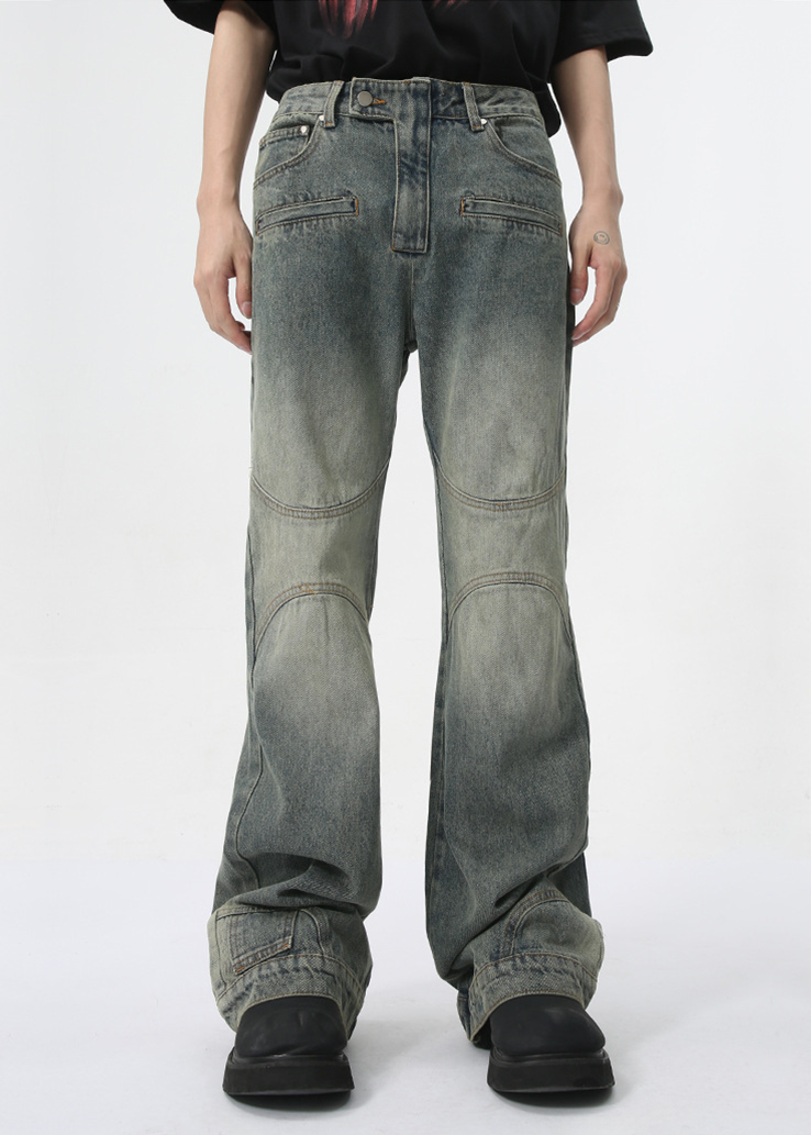 MENES Garment Flare Denim Pants