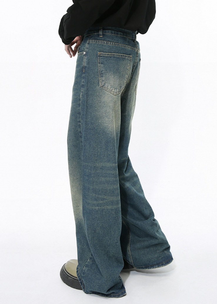 MENES Spread Straight Denim Pants